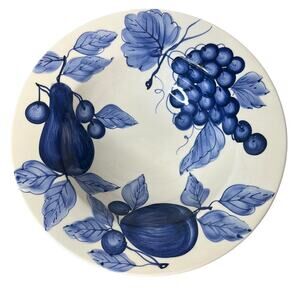 Pier 1 Melinda Blue Large Salad Serving Bowl